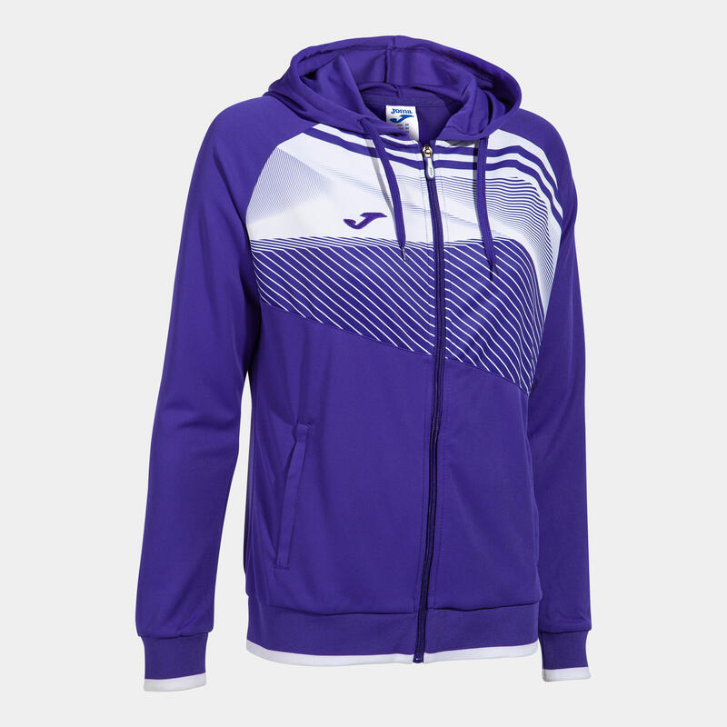 Chaqueta Con Capucha Fútbol Niños Joma Supernova II Morado