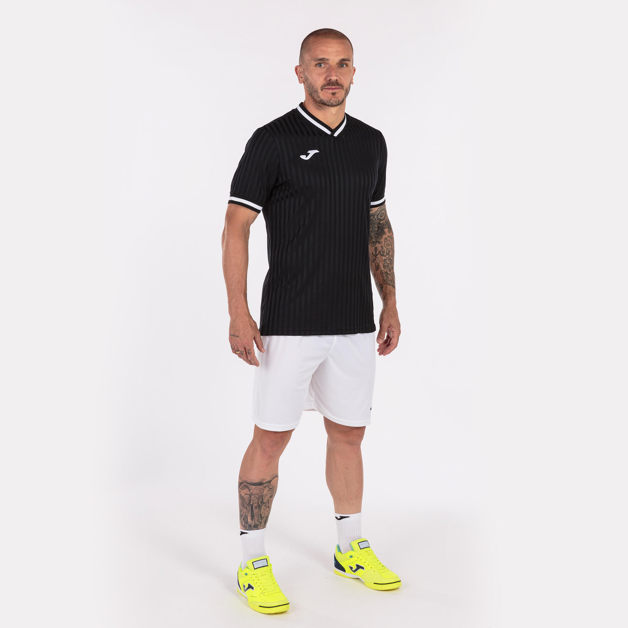 Maillot Manches Courtes Football Homme Joma Toletum III Noir 5/5