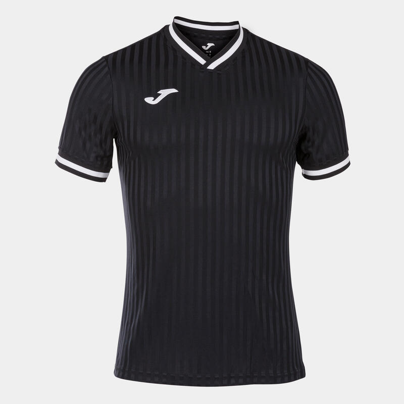 Camiseta Manga Corta Fútbol Niños Joma Toletum III Negro