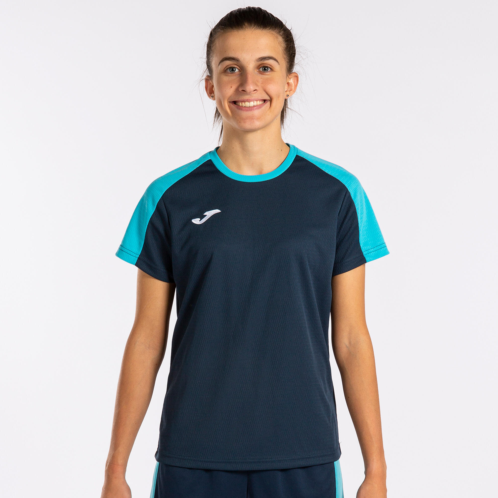 Maillot Manches Courtes Football Femme Joma Eco Championship Bleu Marine 2/5