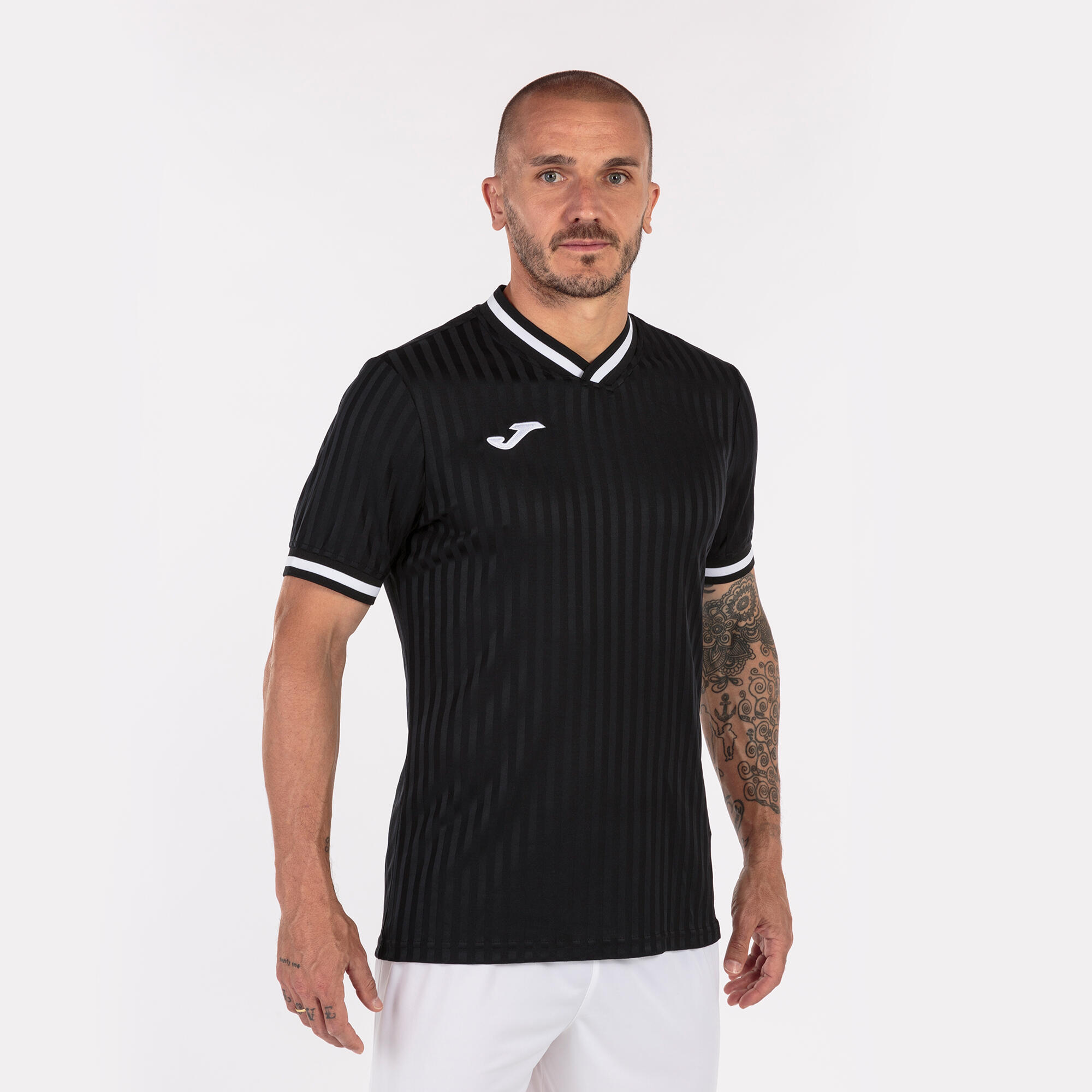 Maillot Manches Courtes Football Homme Joma Toletum III Noir 2/5