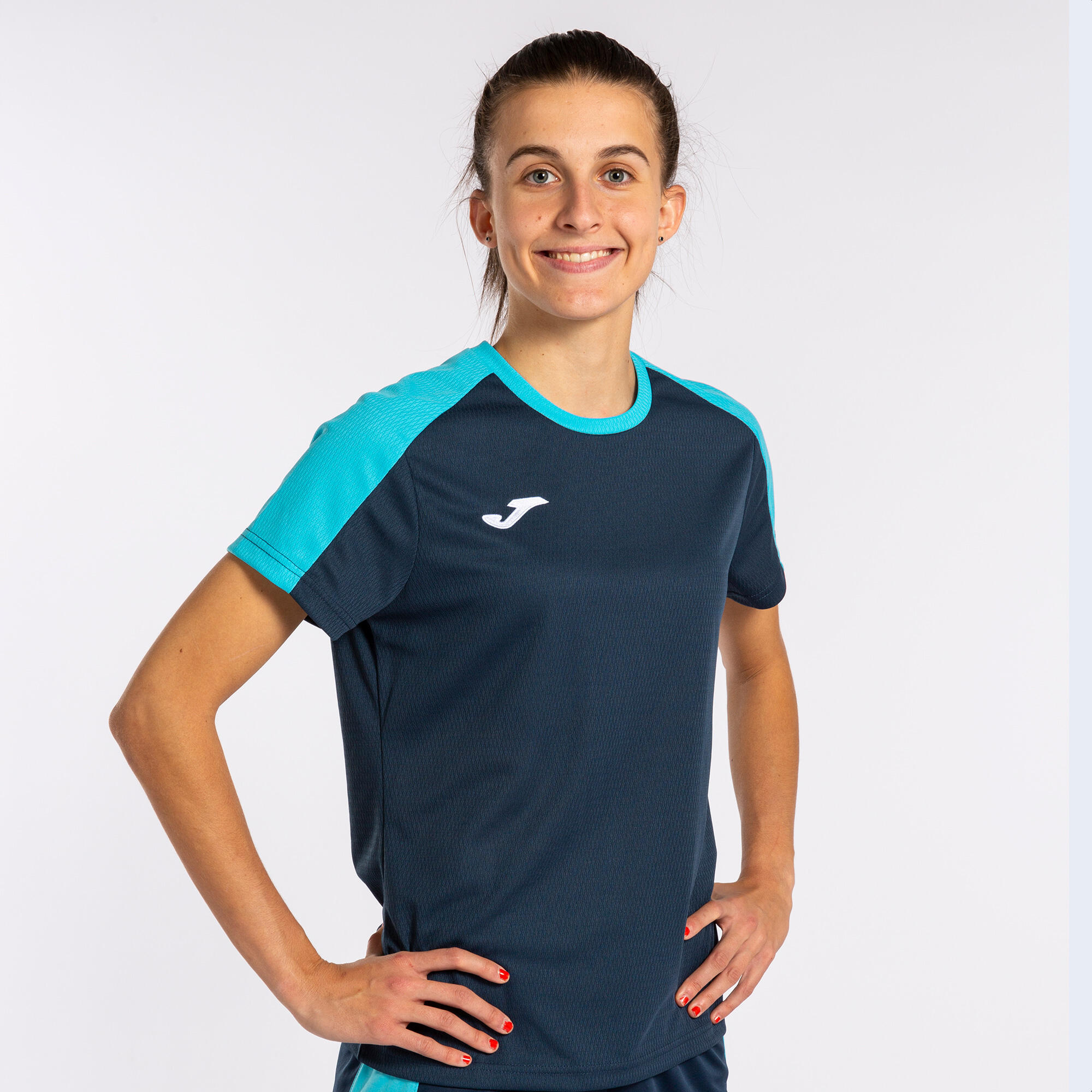 Maillot Manches Courtes Football Femme Joma Eco Championship Bleu Marine 3/5