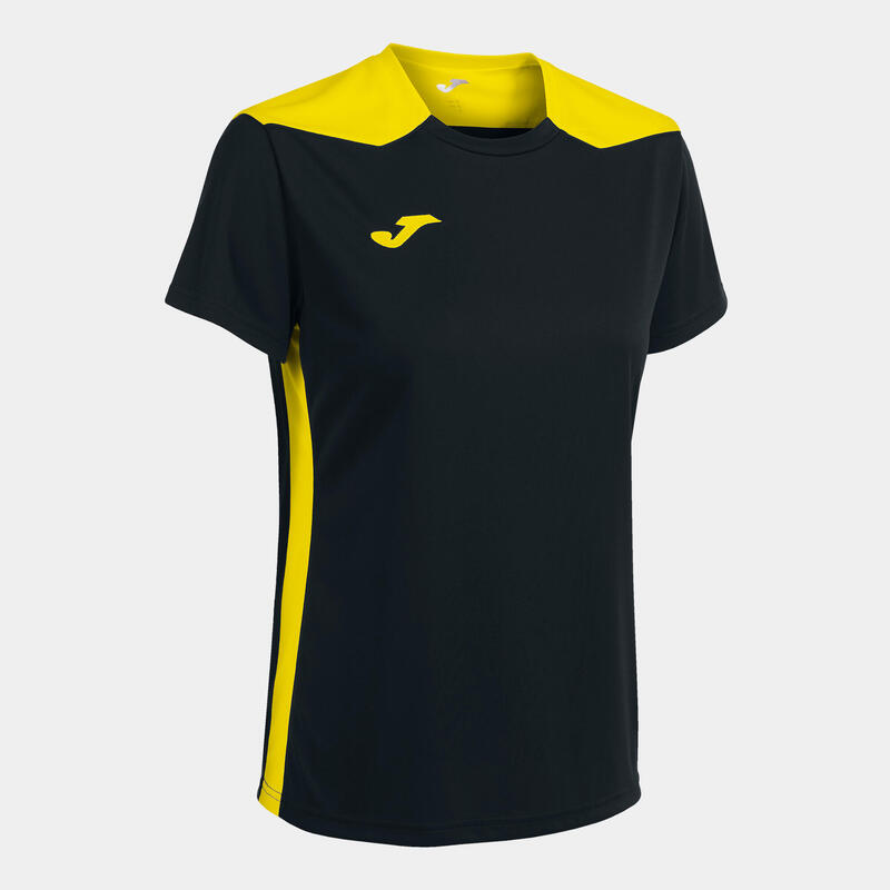 Camiseta Manga Corta Fútbol Mujer Joma Championship VI Negro