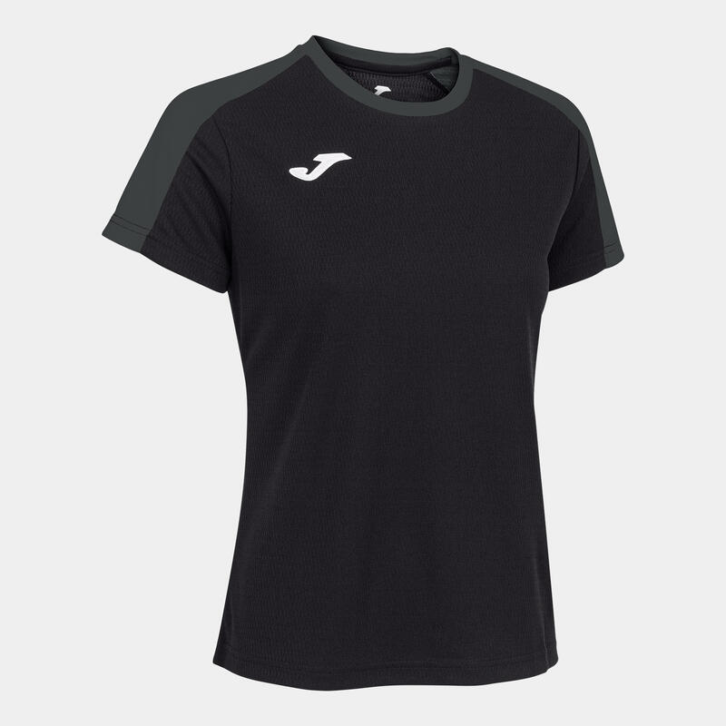 Camiseta Manga Corta Fútbol Mujer Joma Eco Championship Negro