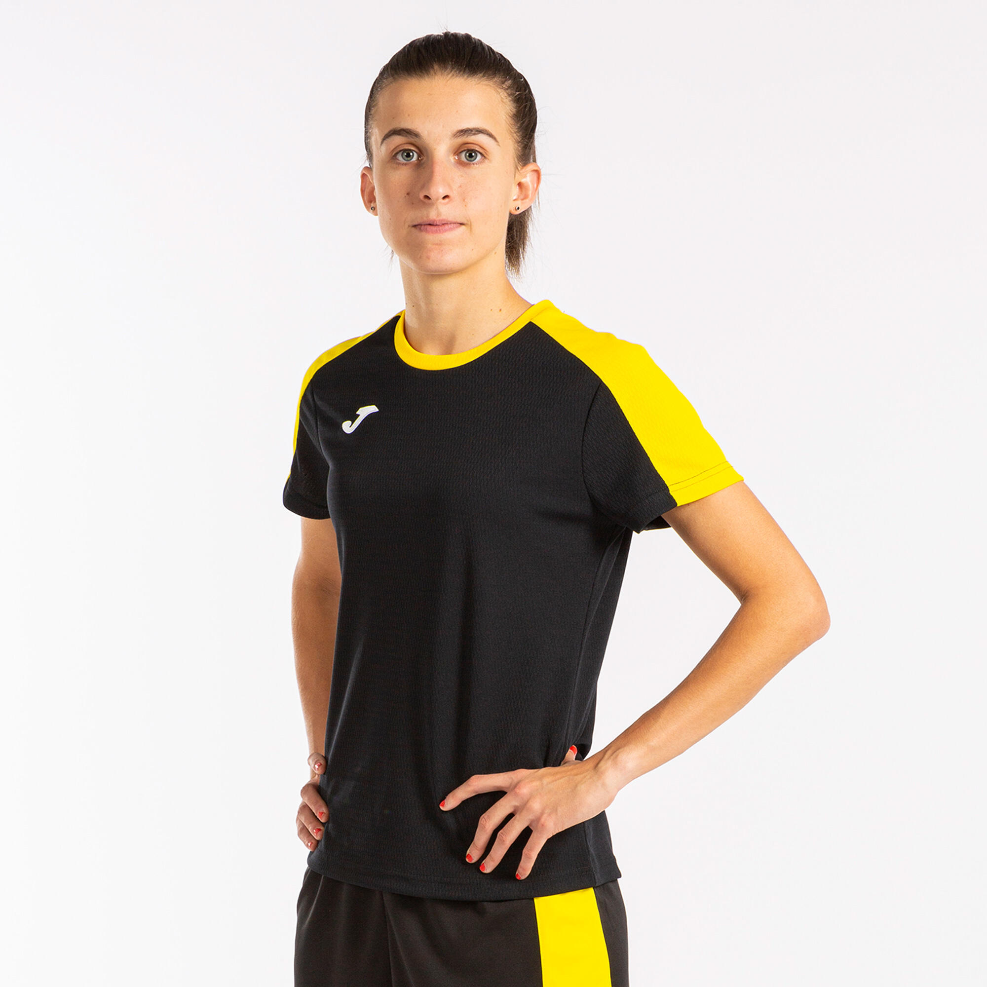 Maillot Manches Courtes Football Femme Joma Eco Championship Noir 4/5