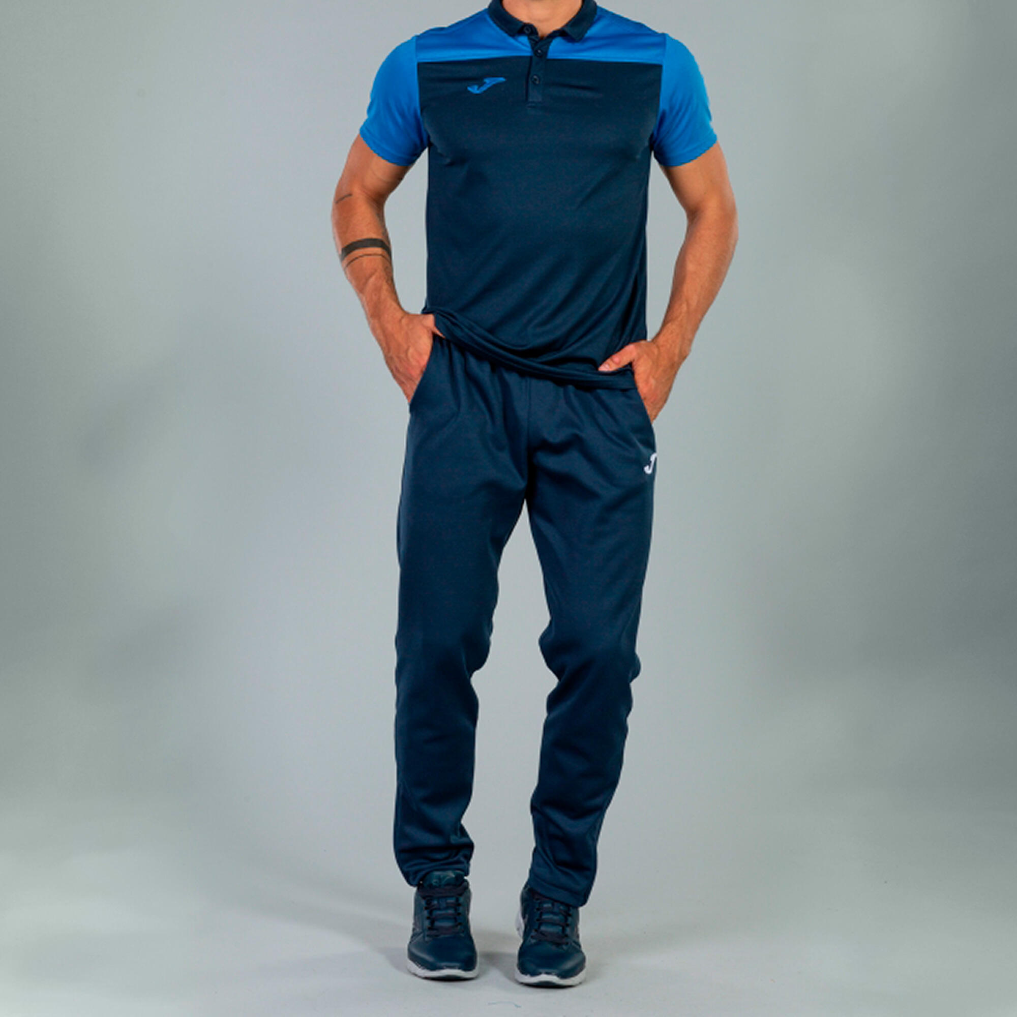 Polo Manches Courtes Football Enfants Joma Hobby II Bleu Marine 3/7