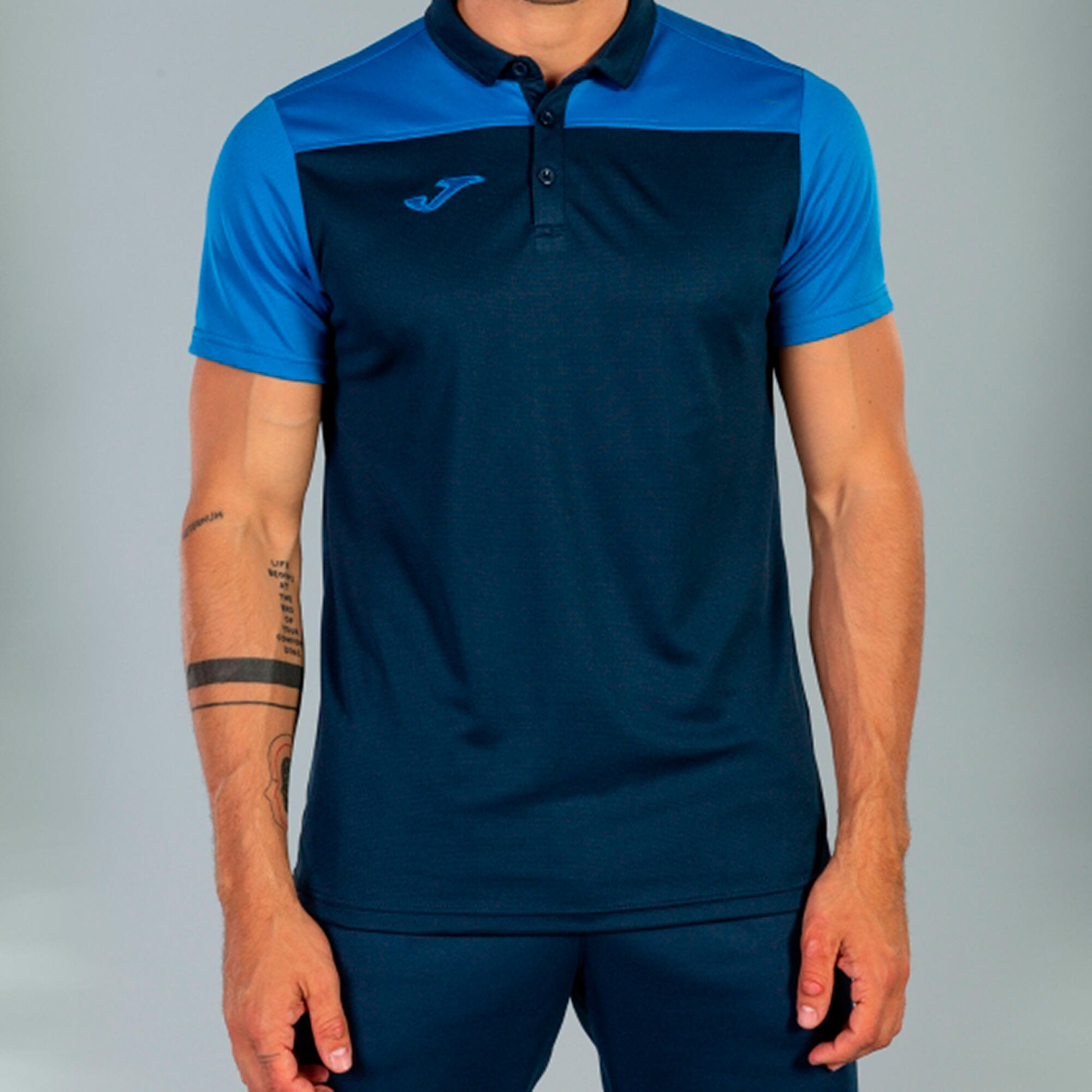 Polo Manches Courtes Football Enfants Joma Hobby II Bleu Marine 2/7