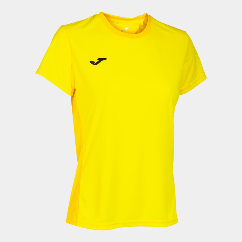 Camiseta Manga Corta Fútbol Mujer Joma Winner II Amarillo