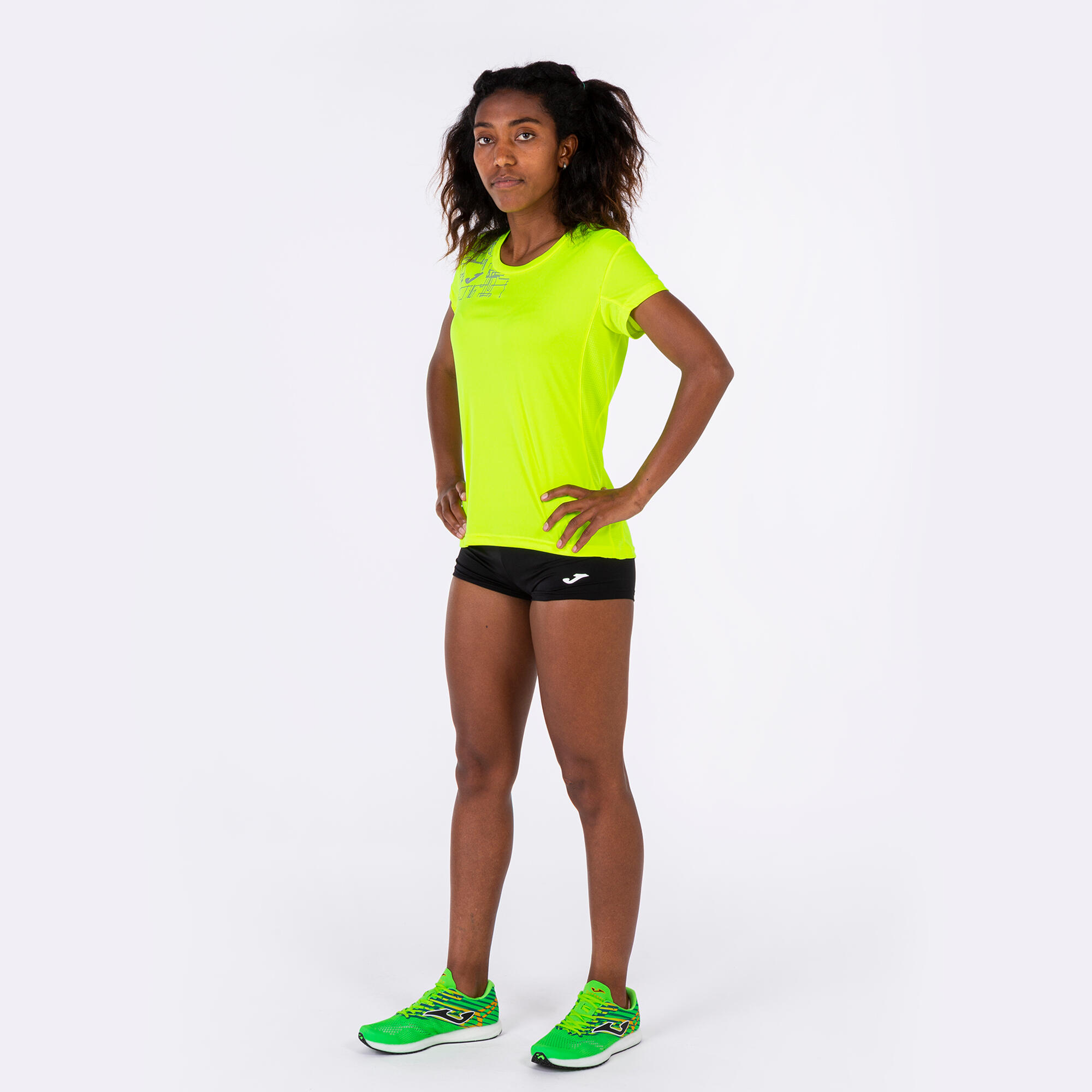 Maillot Manches Courtes Trail Femme Joma Elite VIII Jaune Fluo 4/5