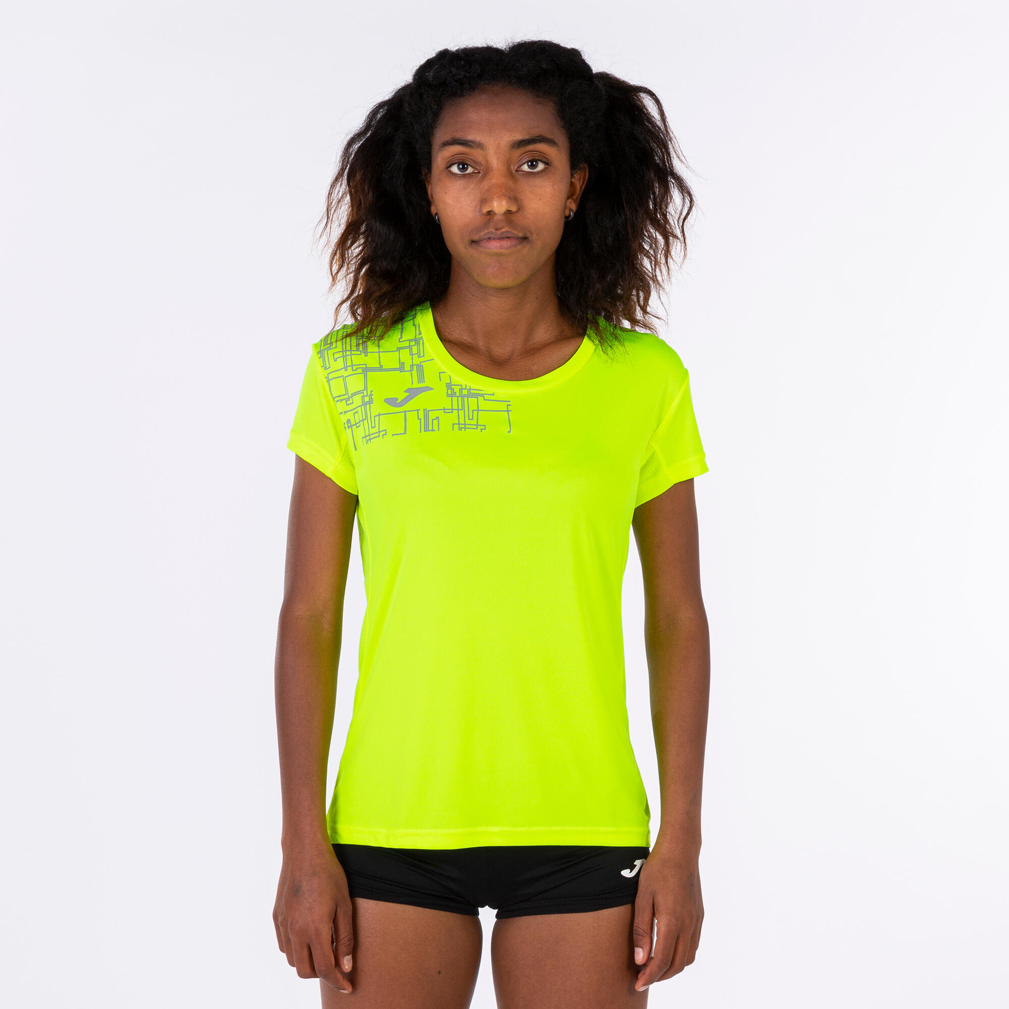 Maillot Manches Courtes Trail Femme Joma Elite VIII Jaune Fluo 2/5