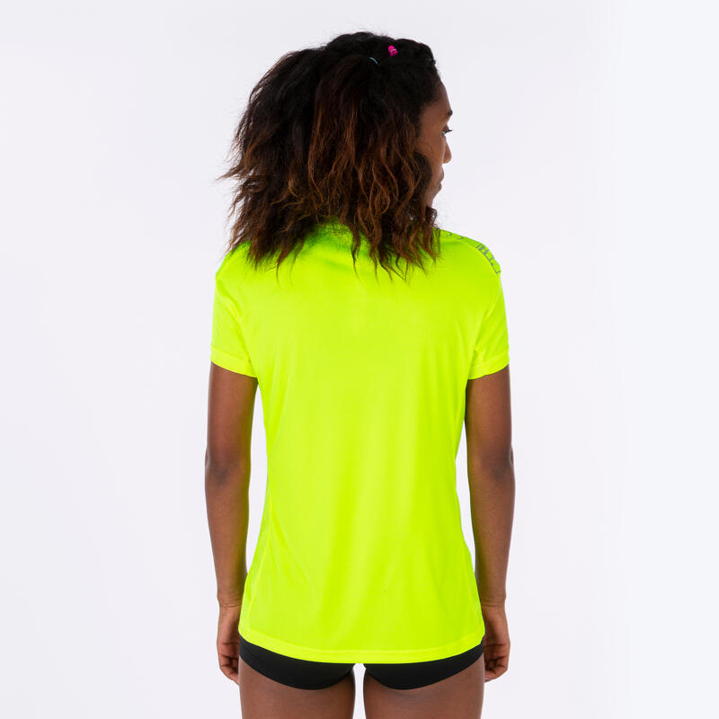 Camiseta Manga Corta Trail Mujer Joma Elite VIII Amarillo Flúor