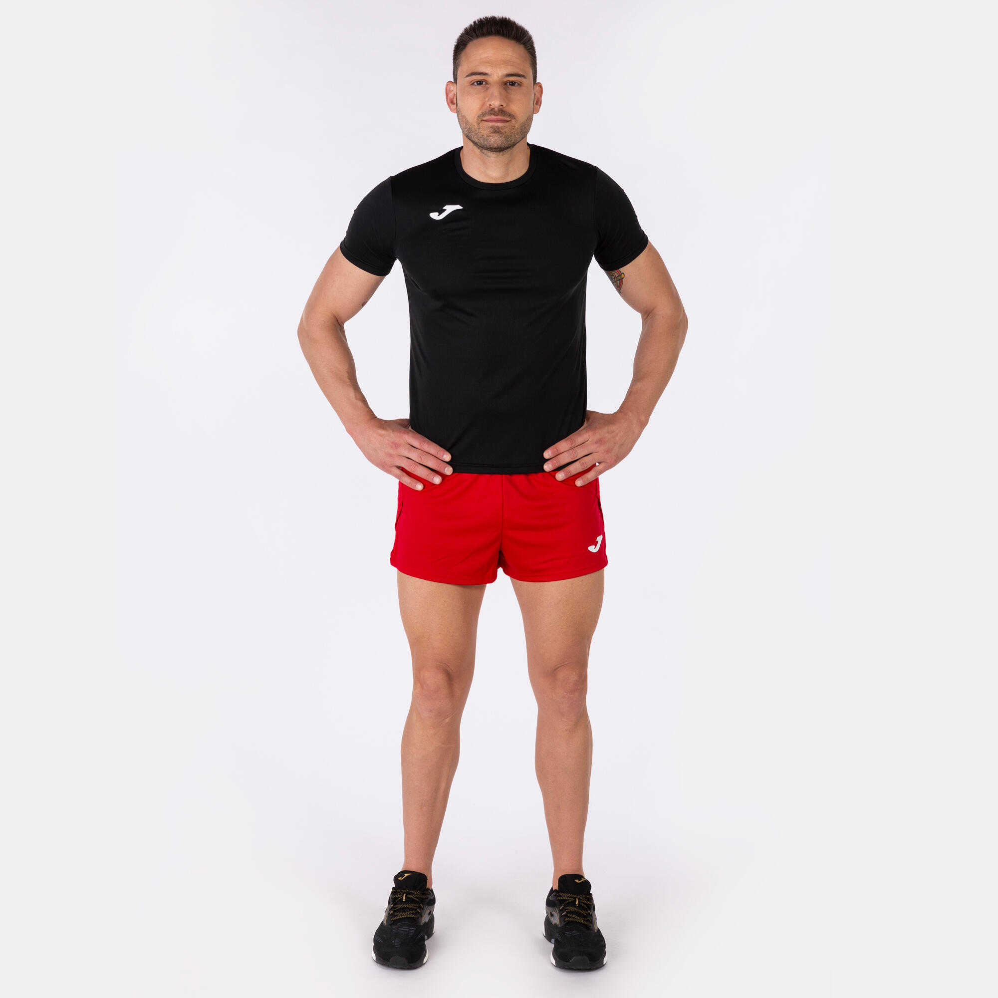 Maillot Manches Courtes Running Homme Joma Record II Noir 4/5