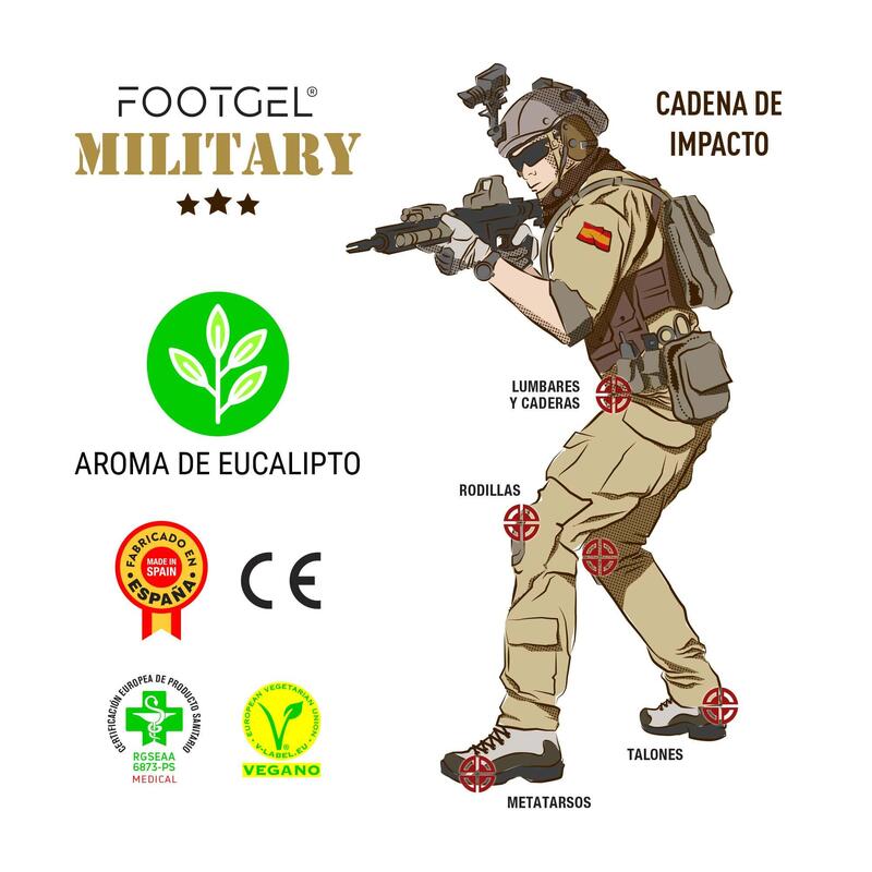 PLANTILLA DE GEL FOOTGEL MILITAR Y POLICIAL TALLA 35 - 38