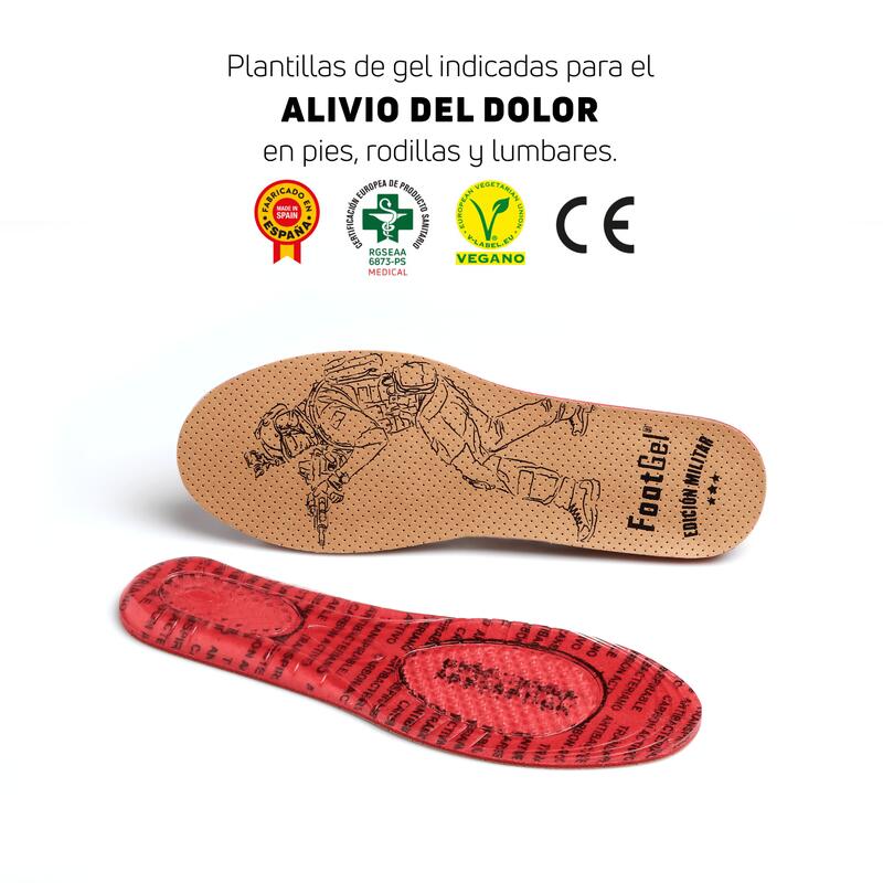 PLANTILLA DE GEL FOOTGEL MILITAR Y POLICIAL TALLA 43 - 47