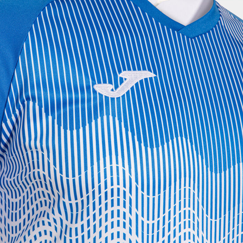 Joma Tiger Vi Men's T -Shirt 2xl - Alb/Albastru, Bumbac respirabil