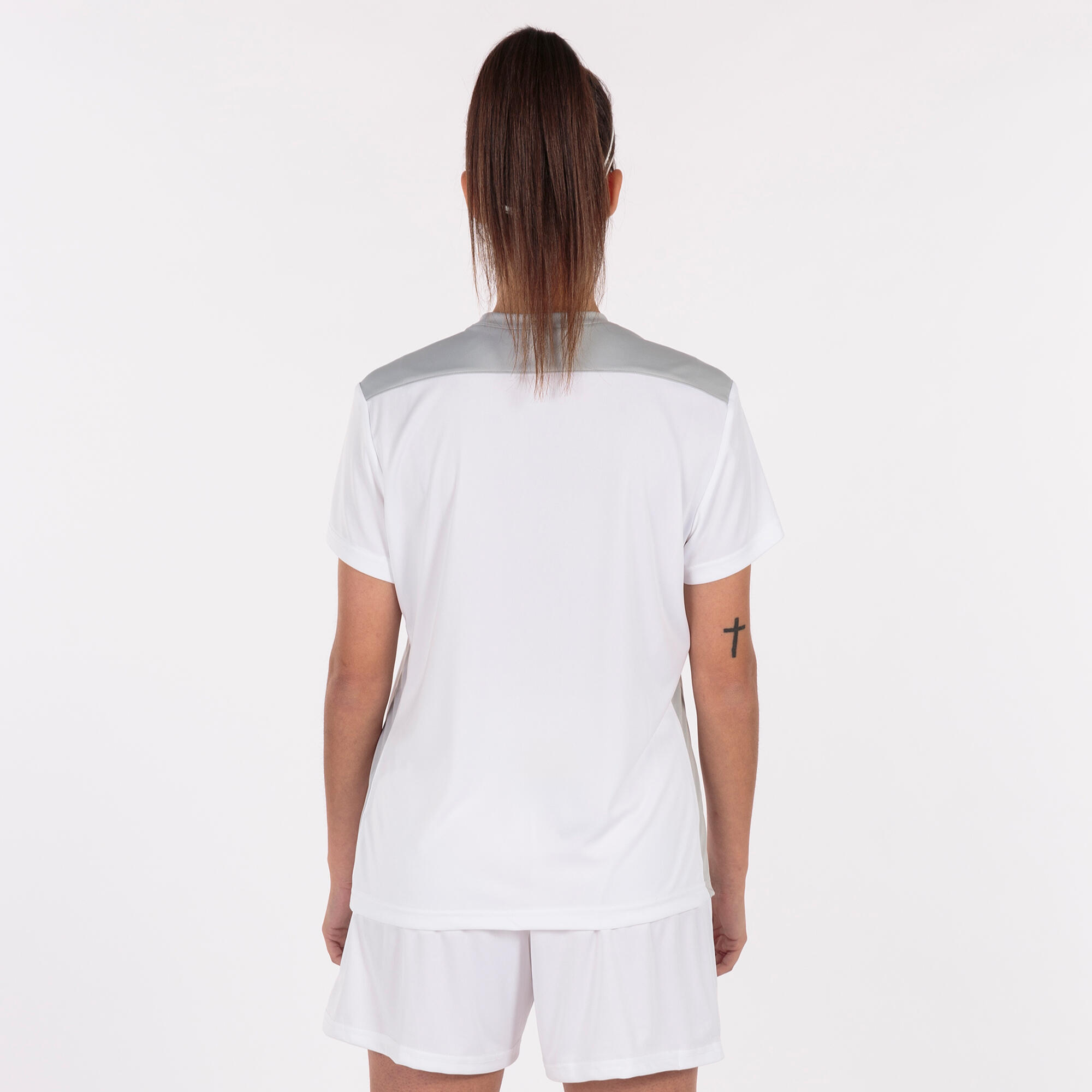 T-Shirt Manga Curta Futebol Mulher Joma Championship VI Branco 3/5