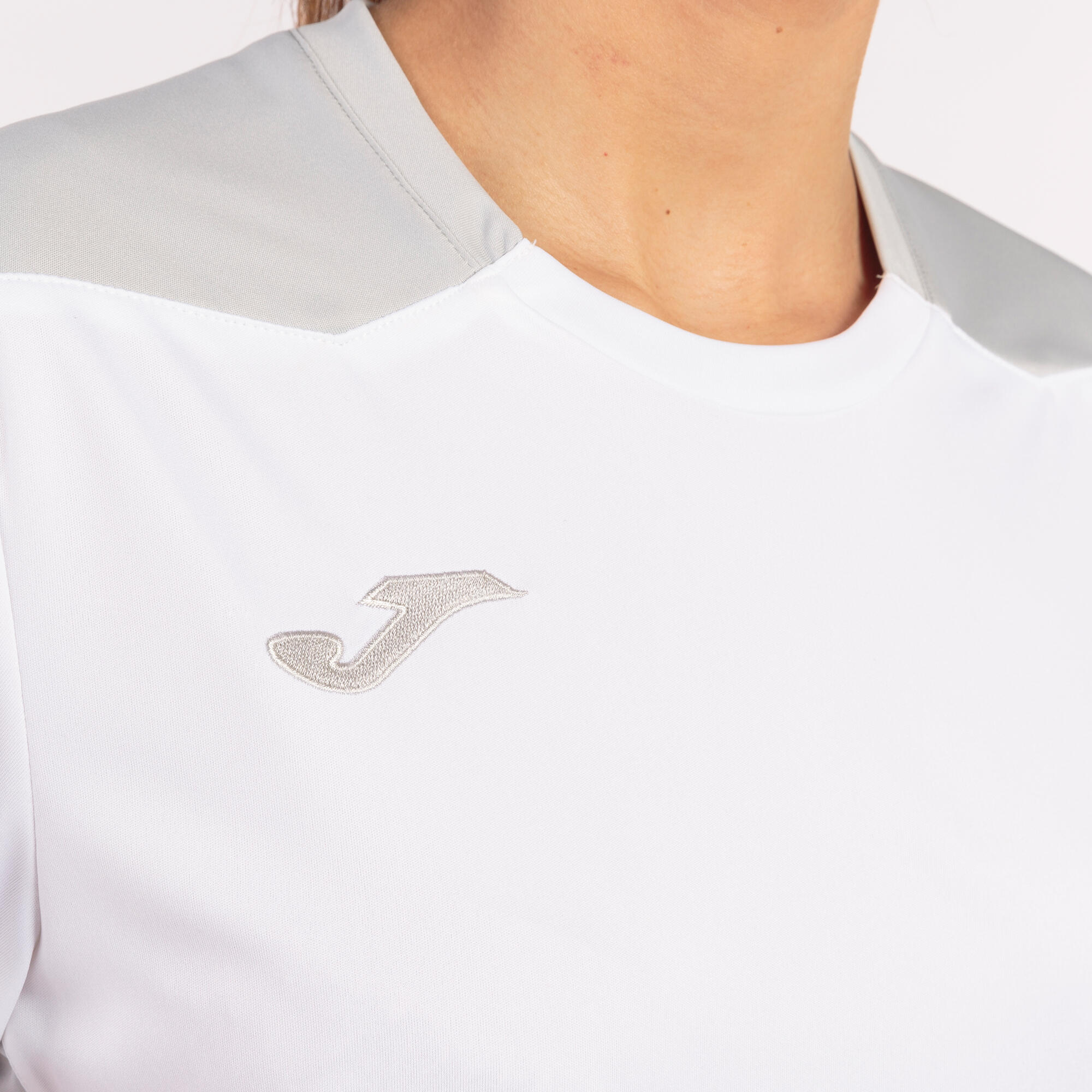 T-Shirt Manga Curta Futebol Mulher Joma Championship VI Branco 5/5