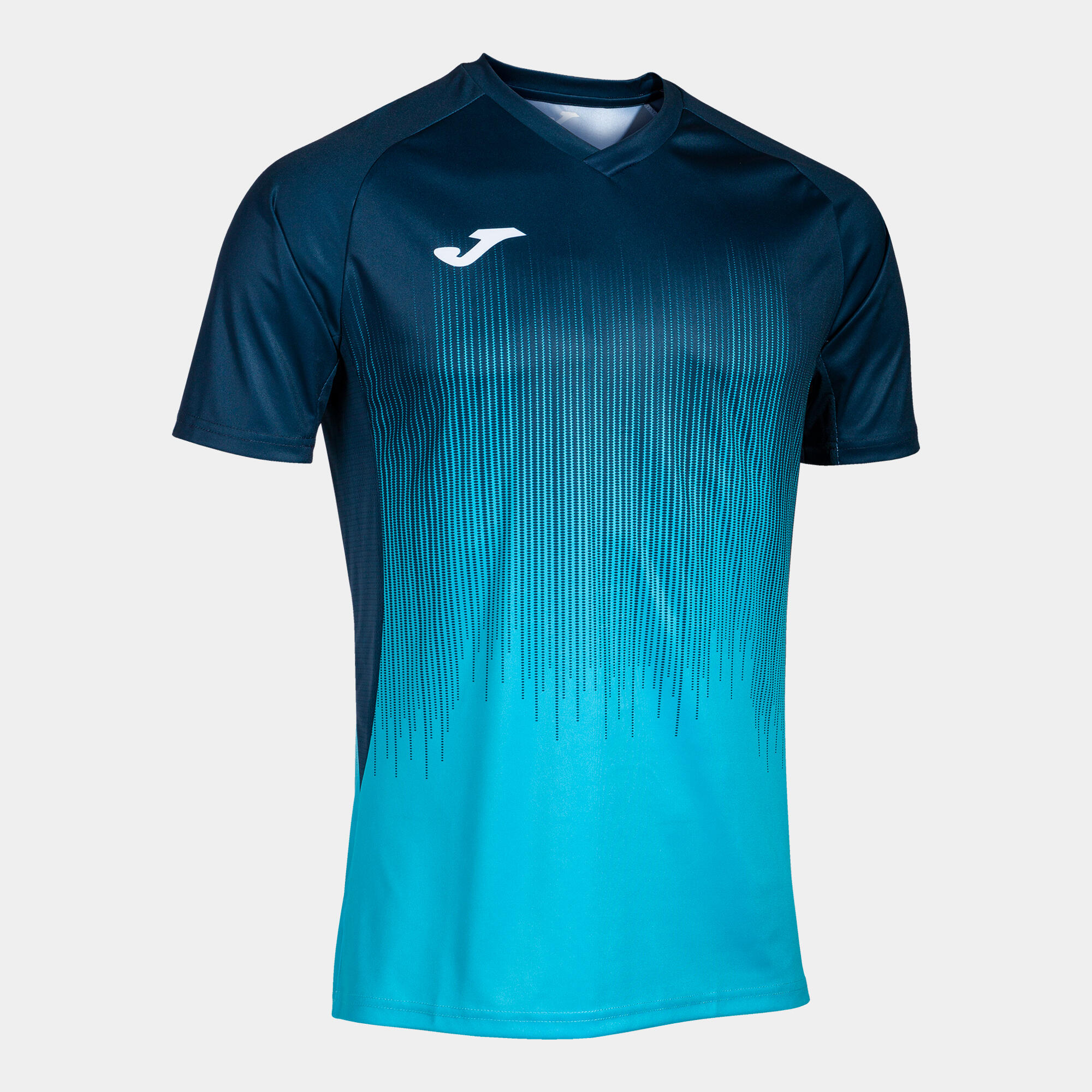 Joma - Maillot Manches Courtes Football Homme Joma Tiger Iv Turquoise Fluo - T-shirt Manches Courtes - Bleu - 38 S - Decathlon