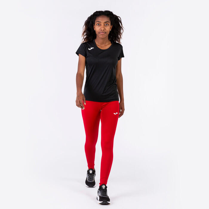 Maillot Manches Courtes Running Femme Joma Record II Noir