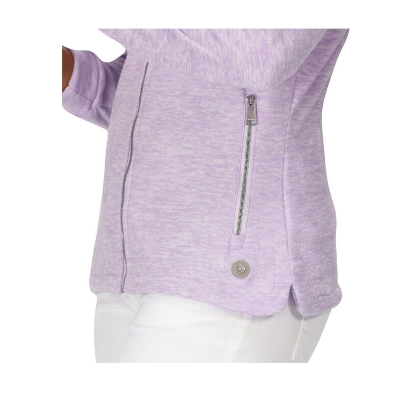 Dames Azaelia Marl Full Zip Fleecejack (Pastel Lila)