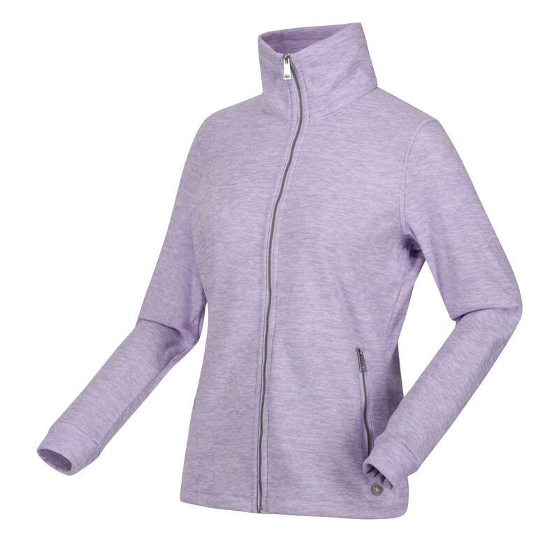 Dames Azaelia Marl Full Zip Fleecejack (Pastel Lila)