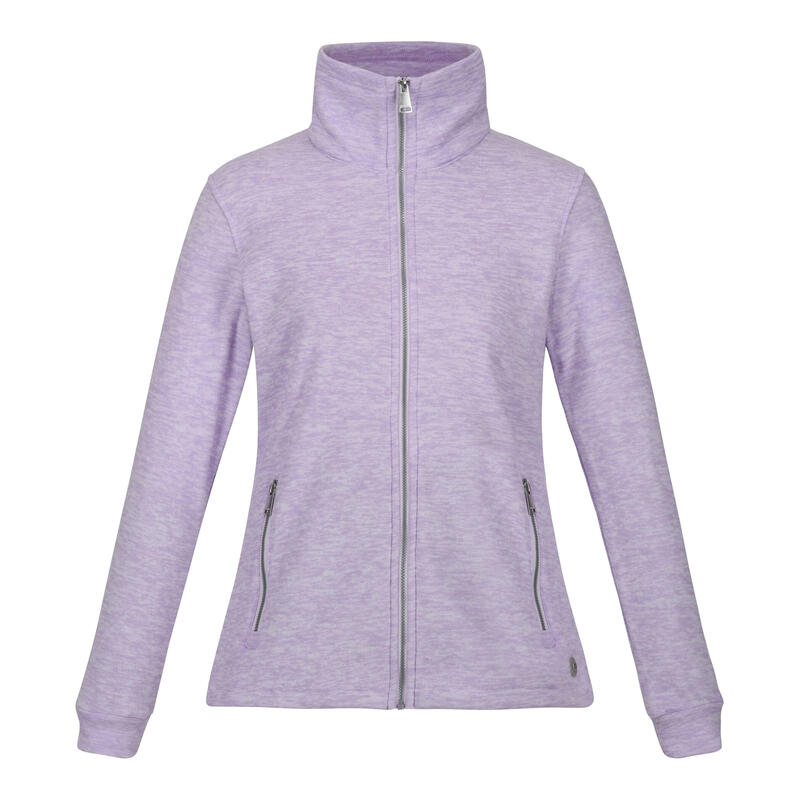 Dames Azaelia Marl Full Zip Fleecejack (Pastel Lila)