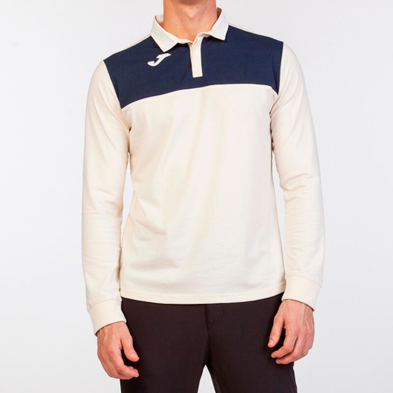 Polo Manches Longues Homme Joma Winner II Blanc