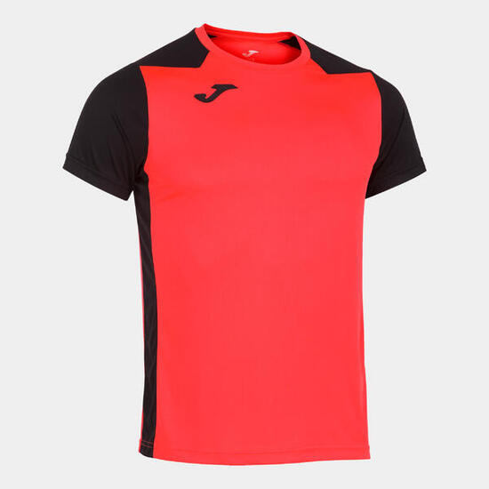 Maillot Manches Courtes Running Homme Joma Record II Corail Fluo
