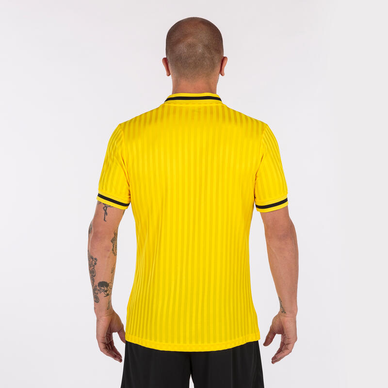 Joma Toletum III T-Shirt Homme - Polyester Recyclé Col V Rayé