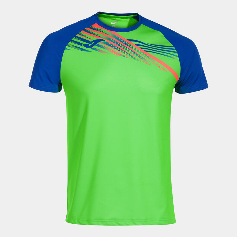 Camiseta Manga Corta Running Hombre Joma Elite X Verde Flúor