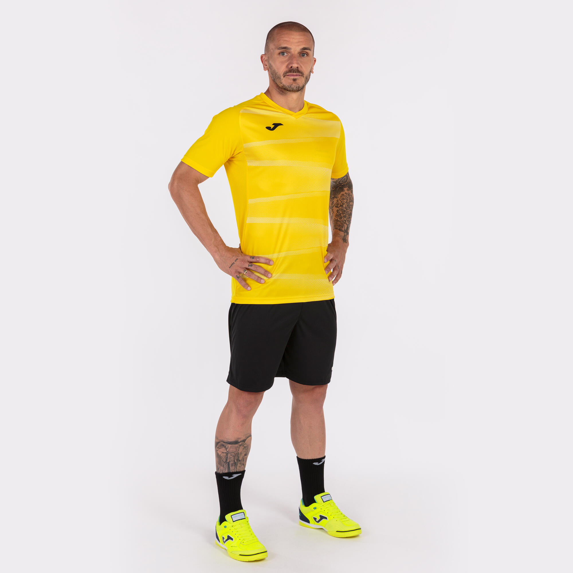 T-shirt Uomo Joma Courtes Grafity II giallo 4/5