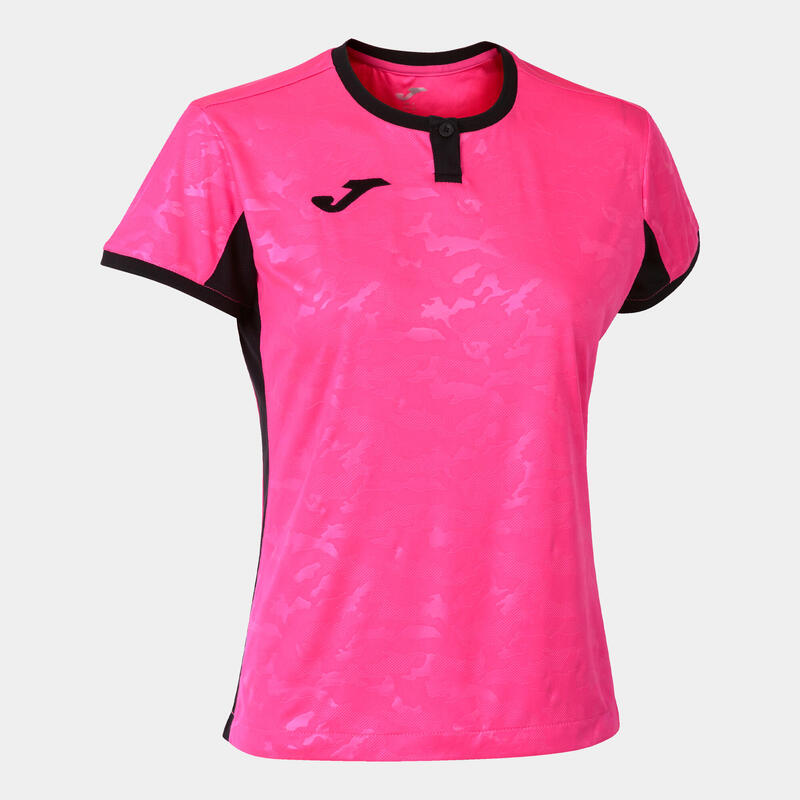 Camiseta Manga Corta Fútbol Mujer Joma Toletum II Rosa Flúor