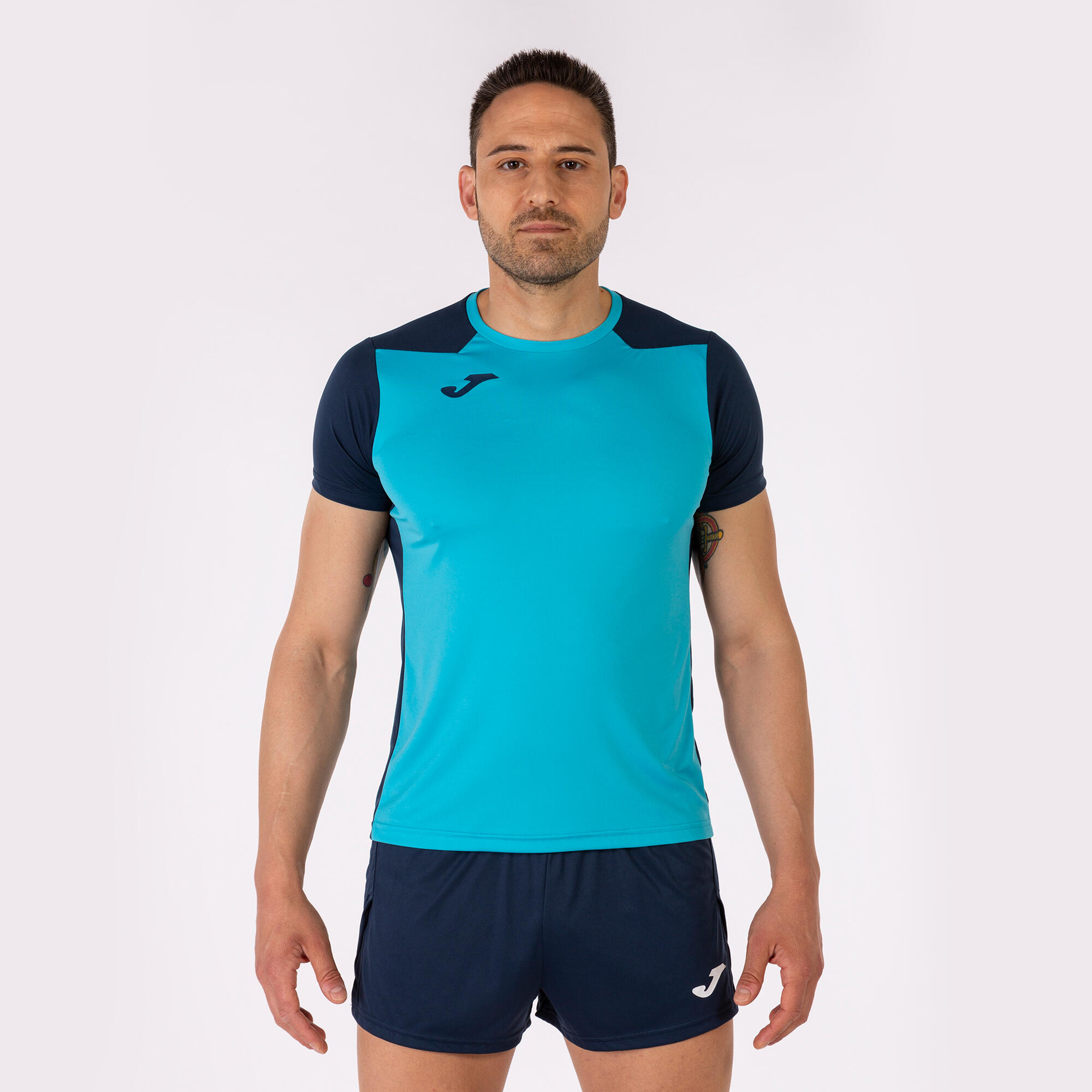 T-Shirt Manga Curta Running Criança Joma Record II Azul-Turquesa Fluor 2/5