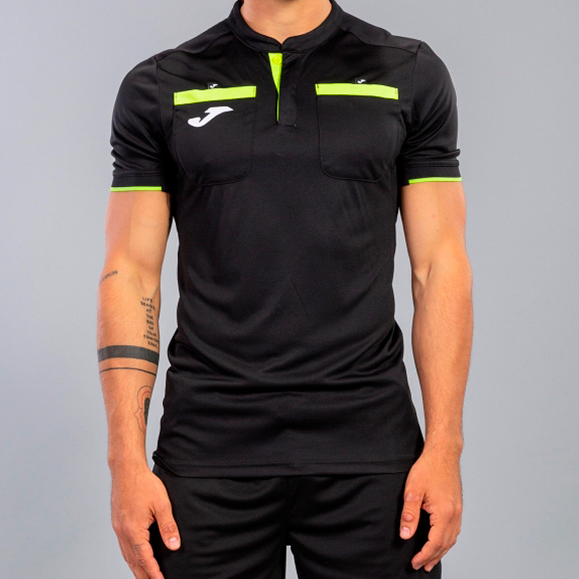 Maillot Manches Courtes Football Homme Joma Referee Noir 2/5