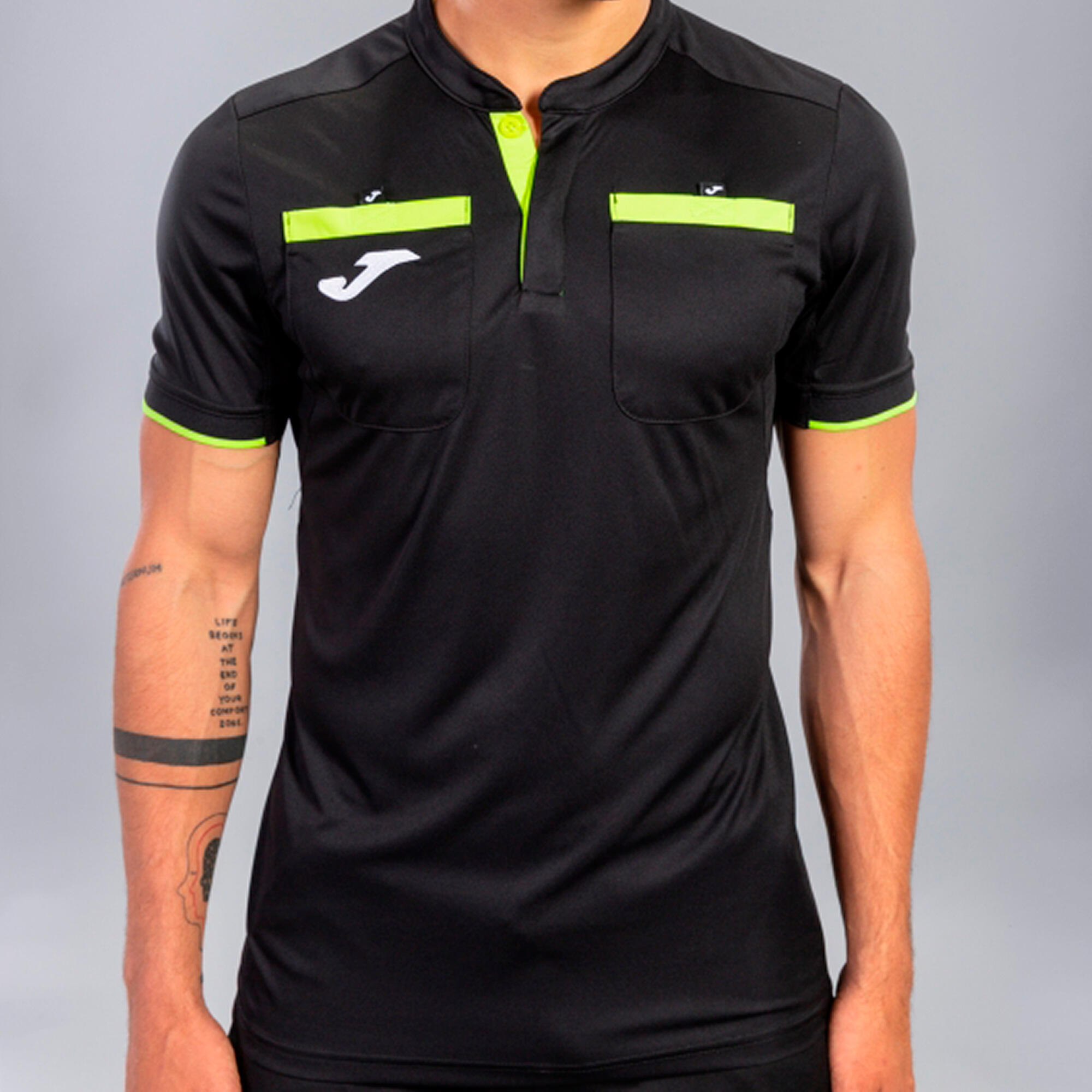 Maillot Manches Courtes Football Homme Joma Referee Noir 4/5