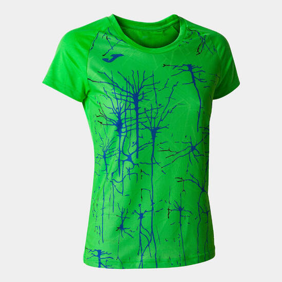 Maillot Manches Courtes Running Femme Joma Elite IX Vert Fluo