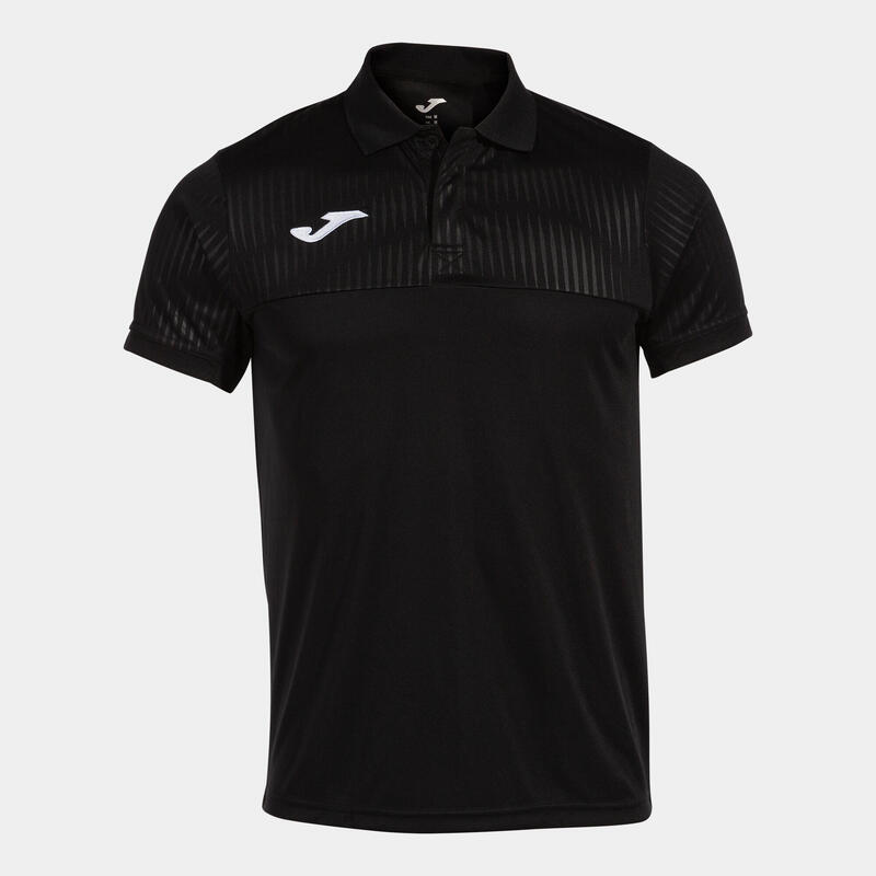 Polo Manga Corta Pádel Hombre Joma Montreal Negro