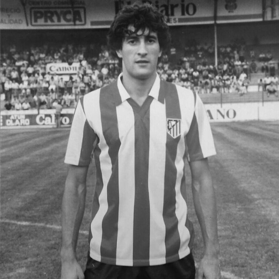 Koszulka retro piłkarska - Dorosły - Atlético Madrid 1985-86 - Czerwona-Biała