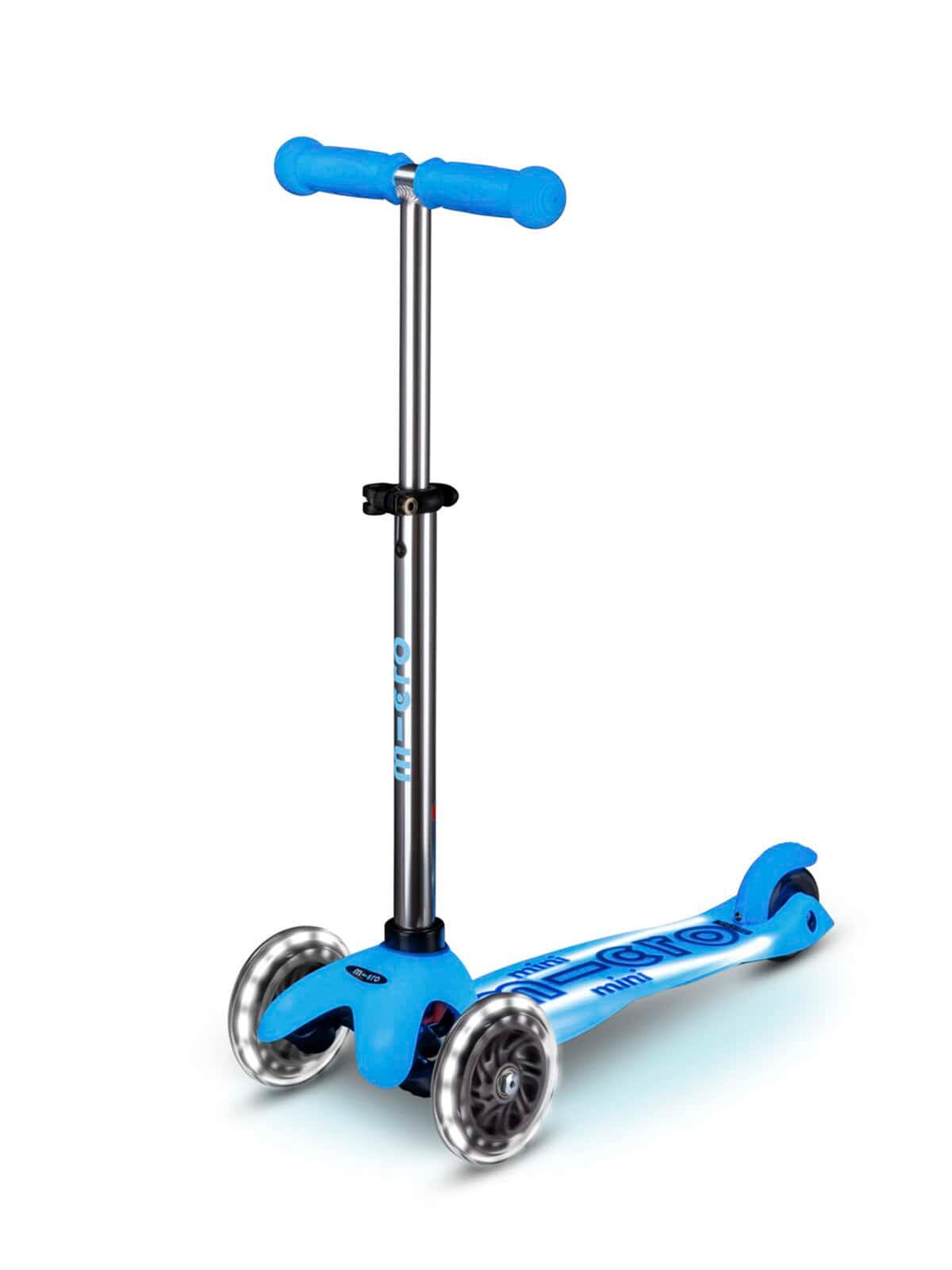 Kids Mini Micro Deluxe Glow LED Plus Scooter Artic Blue age 2 6 years