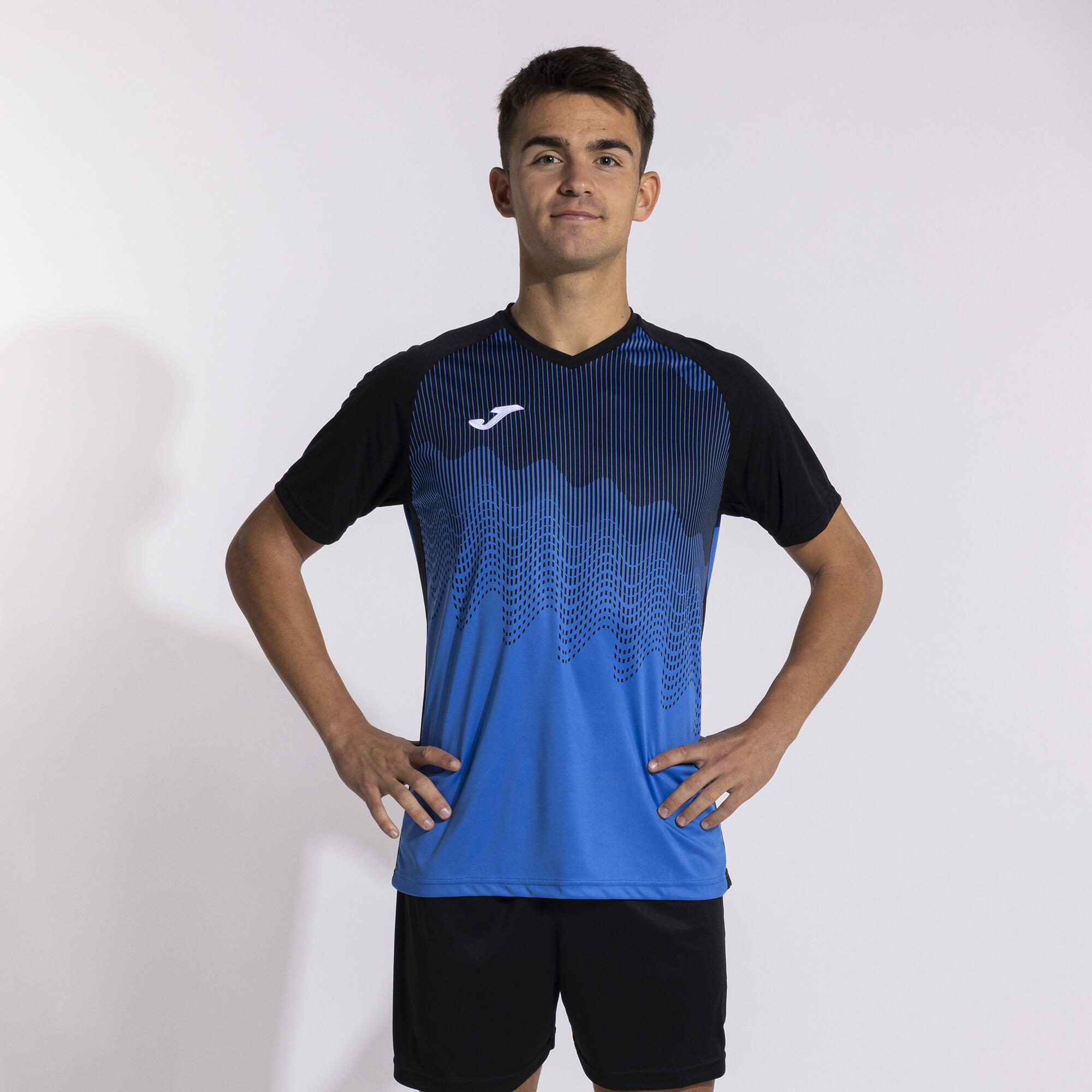 Maillot Manches Courtes Football Homme Joma Tiger VI Bleu Roi 2/7