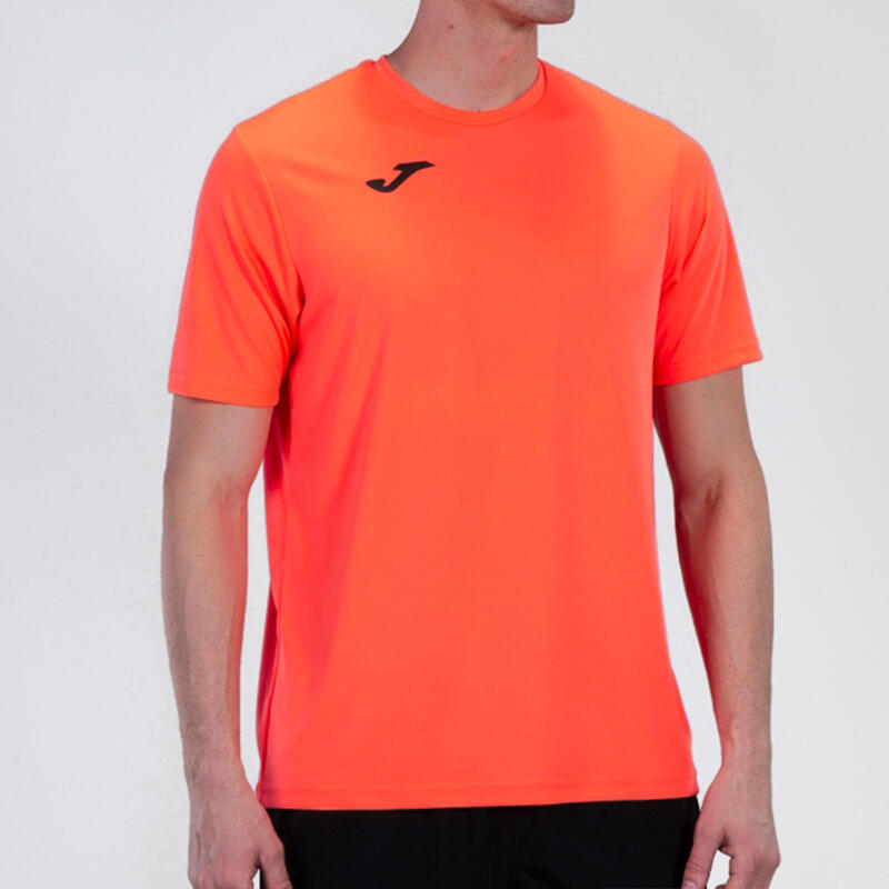 T-Shirt Manga Curta Futebol Homem Joma Combi Coral Fluor