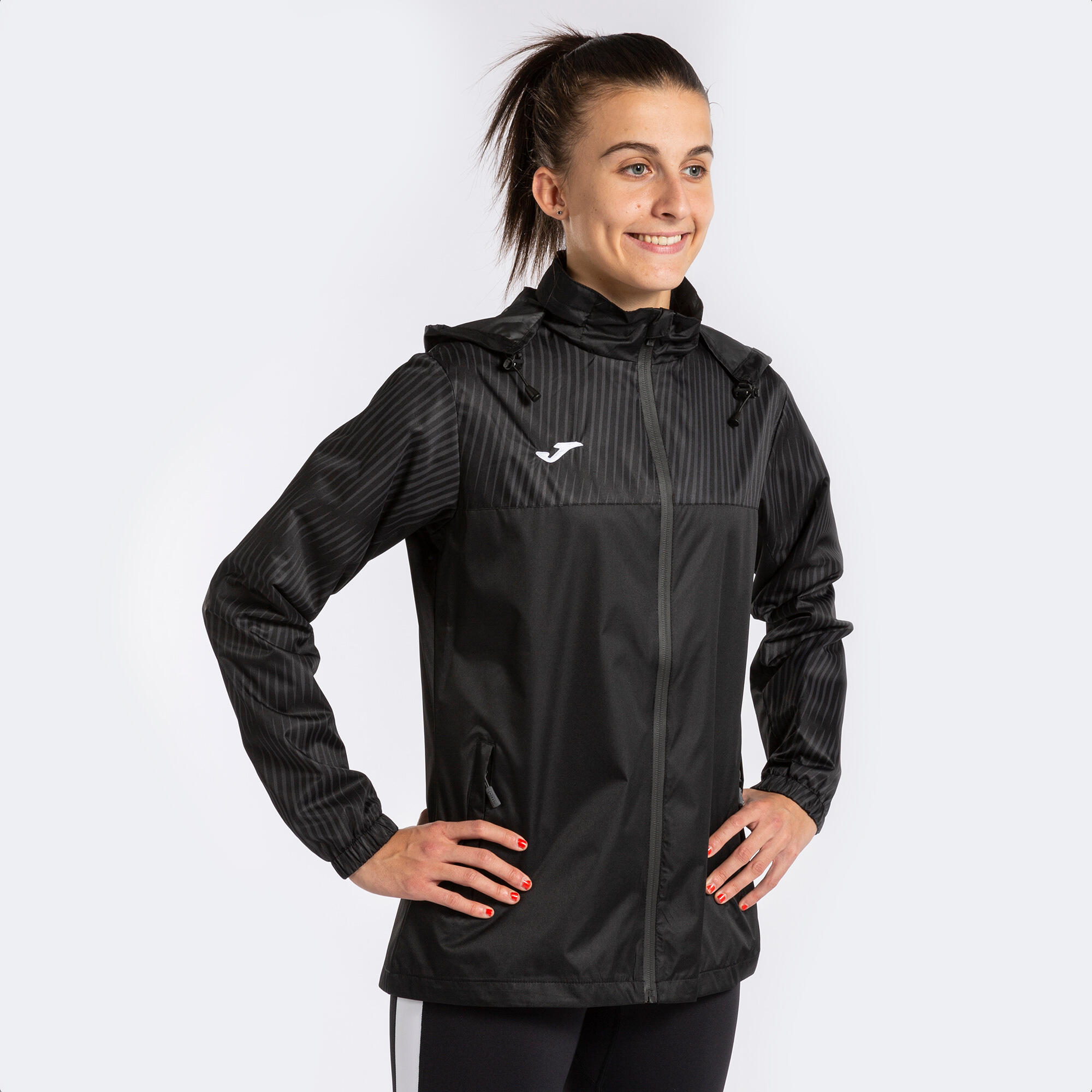 Chubasquero Fútbol Mujer Joma Montreal Negro 3/5