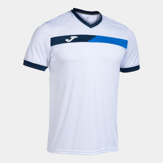 Camiseta Manga Corta Pádel Hombre Joma Court Blanco