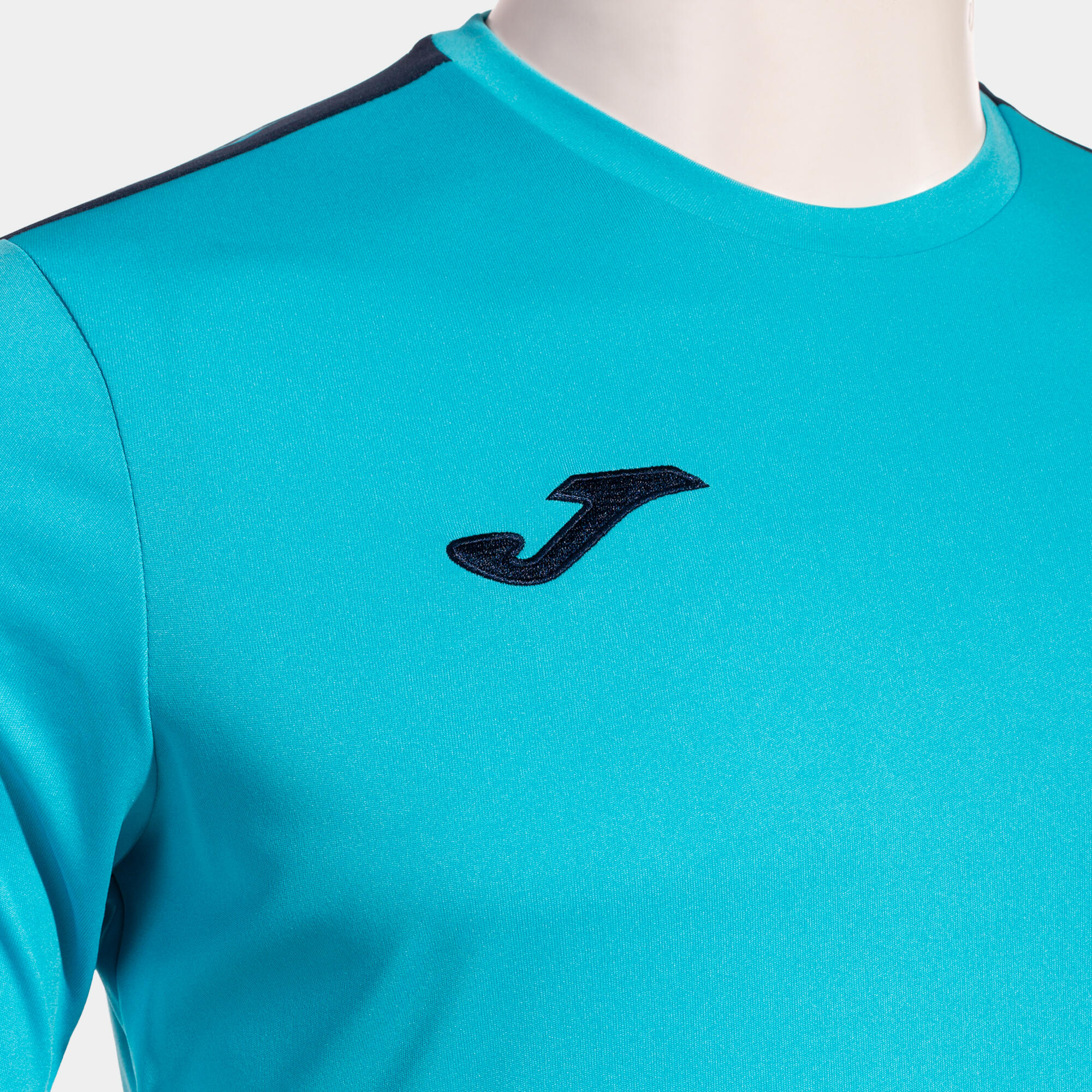 Maillot Manches Courtes Football Homme Joma Olimpiada Turquoise Fluo 4/5