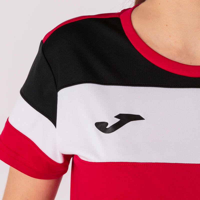 Camiseta Manga Corta Fútbol Mujer Joma Crew IV Rojo