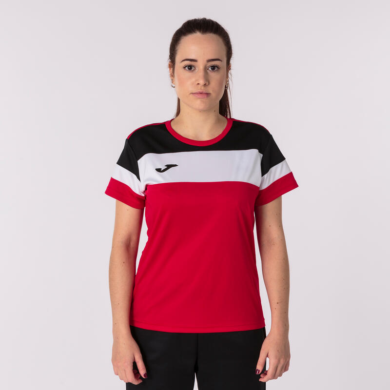 Camiseta Manga Corta Fútbol Mujer Joma Crew IV Rojo