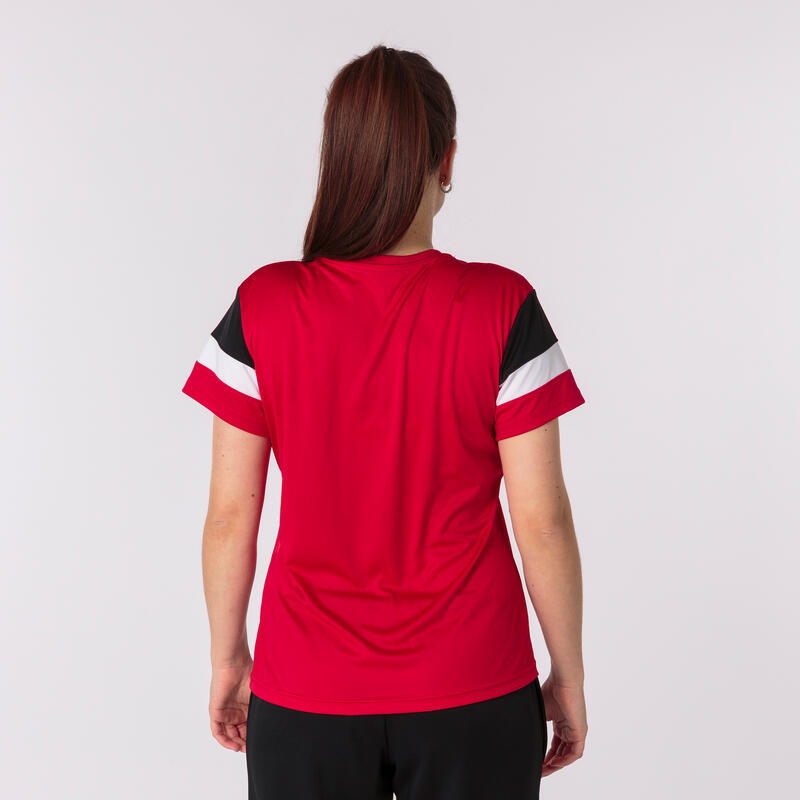 Camiseta Manga Corta Fútbol Mujer Joma Crew IV Rojo