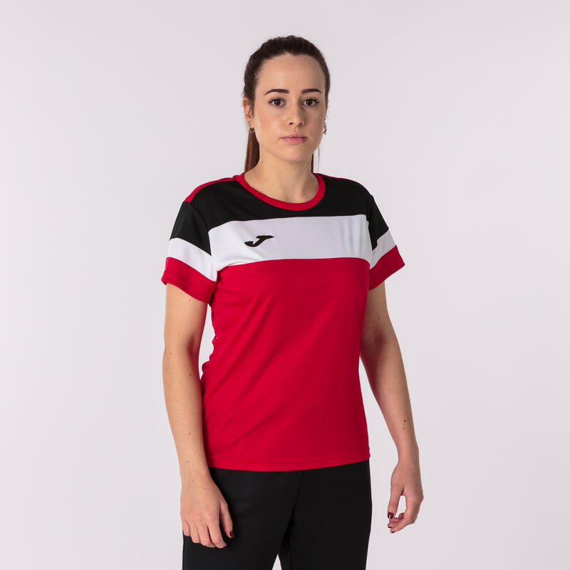 Camiseta Manga Corta Fútbol Mujer Joma Crew IV Rojo