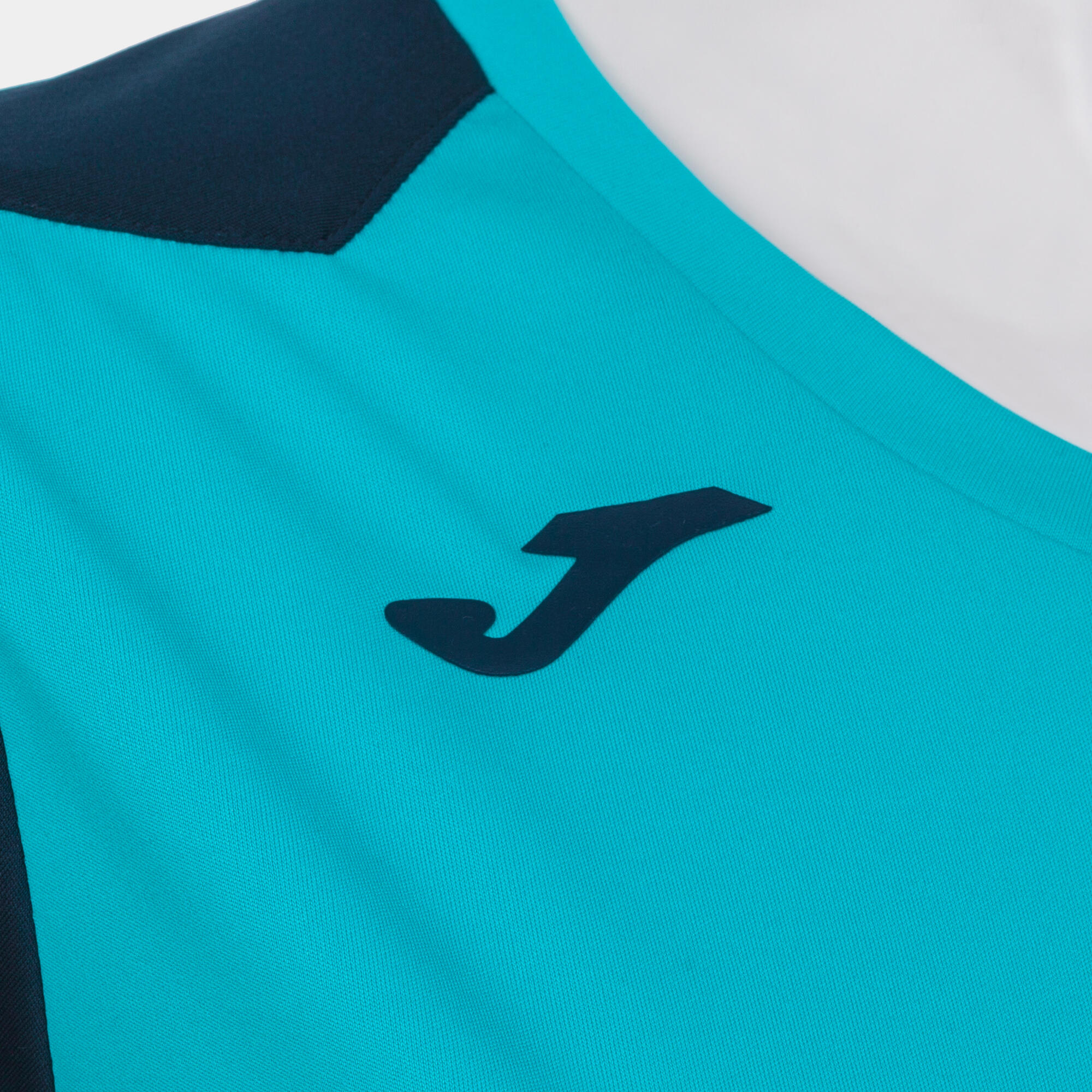 Maillot Manches Courtes Running Femme Joma Record II Turquoise Fluo 3/4