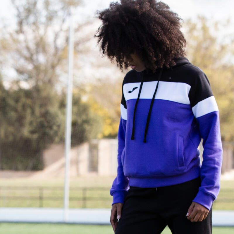 Sudadera Con Capucha Fútbol Mujer Joma Crew IV Morado